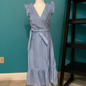Gorgeous JCrew eyelet wrap dress! Only worn once!